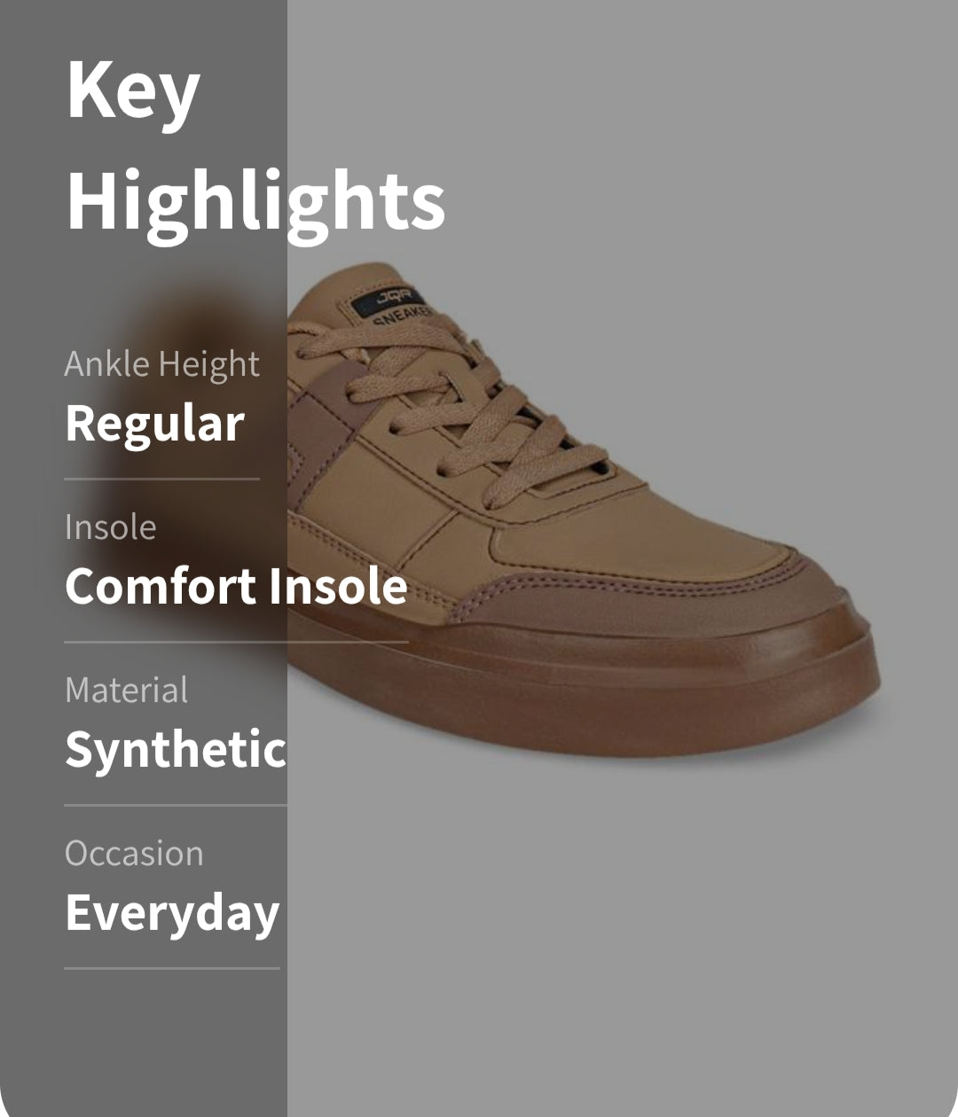 Stylish Brown Casual Sneakers for Men | Trendy & Comfortable Footwear